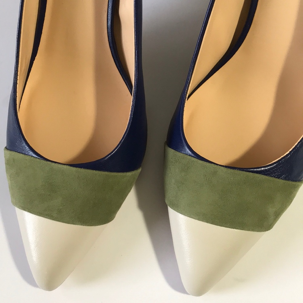C Wonder Jillian Leather and Suede Pumps with Toe Detail - Picture 8 of 8